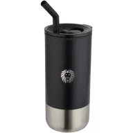   Cana termos cu pai, Everestus, 2610E19249, 480 ml, 8x16.8x8xØ7.8 cm, Otel inoxidabil, Polipropilena, Negru