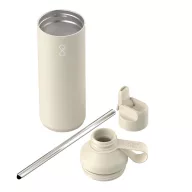   Sticla de apa, Ocean Bottle, 2610E18362, 710 ml, 7.62x27.47x10.76xØ7.62 cm, Otel inoxidabil, Polipropilena, Crem Bej Sandstone