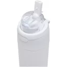Sticla de apa, Everestus, 2610E18432, 800 ml, Cu maner, Cu pai, 7.5x27.4x7.5xØ7.5 cm, Otel inoxidabil, Polipropilena, Alb