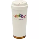 Cana termos, Everestus, 2610E19250, 480 ml, 9x20.9x9xØ6.7 cm, Otel inoxidabil, ABS, Polipropilena, Crem