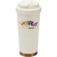   Cana termos, Everestus, 2610E19250, 480 ml, 9x20.9x9xØ6.7 cm, Otel inoxidabil, ABS, Polipropilena, Crem