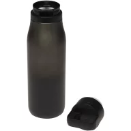   Sticla de apa, Everestus, 2610E18402, 500 ml, 7x25.3x7xØ7 cm, Otel inoxidabil, Tritan, Polipropilena, Negru