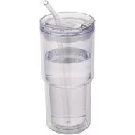   Cana de voiaj, Everestus, 2610E18459, 480 ml, 8.8x18.8x8.8xØ7.6 cm, Plastic, Tritan, Transparent clear