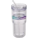 Cana de voiaj, Everestus, 2610E18459, 480 ml, 8.8x18.8x8.8xØ7.6 cm, Plastic, Tritan, Transparent clear