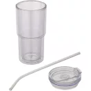 Cana de voiaj, Everestus, 2610E18459, 480 ml, 8.8x18.8x8.8xØ7.6 cm, Plastic, Tritan, Transparent clear