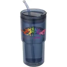 Cana de voiaj, Everestus, 2610E18460, 480 ml, 8.8x18.8x8.8xØ7.6 cm, Plastic, Tritan, Albastru Ocean