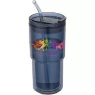   Cana de voiaj, Everestus, 2610E18460, 480 ml, 8.8x18.8x8.8xØ7.6 cm, Plastic, Tritan, Albastru Ocean