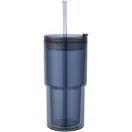Cana de voiaj, Everestus, 2610E18460, 480 ml, 8.8x18.8x8.8xØ7.6 cm, Plastic, Tritan, Albastru Ocean