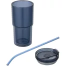 Cana de voiaj, Everestus, 2610E18460, 480 ml, 8.8x18.8x8.8xØ7.6 cm, Plastic, Tritan, Albastru Ocean