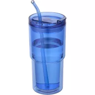   Cana de voiaj, Everestus, 2610E18461, 480 ml, 8.8x18.8x8.8xØ7.6 cm, Plastic, Tritan, Albastru Royal