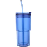   Cana de voiaj, Everestus, 2610E18461, 480 ml, 8.8x18.8x8.8xØ7.6 cm, Plastic, Tritan, Albastru Royal