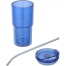 Cana de voiaj, Everestus, 2610E18461, 480 ml, 8.8x18.8x8.8xØ7.6 cm, Plastic, Tritan, Albastru Royal