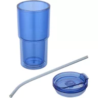   Cana de voiaj, Everestus, 2610E18461, 480 ml, 8.8x18.8x8.8xØ7.6 cm, Plastic, Tritan, Albastru Royal