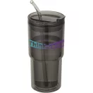 Cana de voiaj, Everestus, 2610E18462, 480 ml, 8.8x18.8x8.8xØ7.6 cm, Plastic, Tritan, Negru