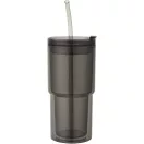 Cana de voiaj, Everestus, 2610E18462, 480 ml, 8.8x18.8x8.8xØ7.6 cm, Plastic, Tritan, Negru