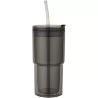   Cana de voiaj, Everestus, 2610E18462, 480 ml, 8.8x18.8x8.8xØ7.6 cm, Plastic, Tritan, Negru