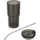 Cana de voiaj, Everestus, 2610E18462, 480 ml, 8.8x18.8x8.8xØ7.6 cm, Plastic, Tritan, Negru