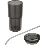   Cana de voiaj, Everestus, 2610E18462, 480 ml, 8.8x18.8x8.8xØ7.6 cm, Plastic, Tritan, Negru