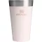 Cana termos, Stanley, 2610E19340, 470 ml, 8.7x14.5x8.7 cm, Otel inoxidabil, Roz Light