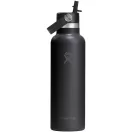Sticla termos, Hydro Flask, 2610E19256, 621 ml, 8x27x8 cm, Otel inoxidabil, Negru