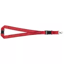 Lanyard cu catarama detasabila, 48x2.5 cm, Everestus, 20SEP1515, Poliester, Rosu