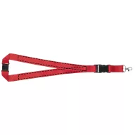   Lanyard cu catarama detasabila, 48x2.5 cm, Everestus, 20SEP1515, Poliester, Rosu