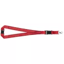 Lanyard cu catarama detasabila, 48x2.5 cm, Everestus, 20SEP1515, Poliester, Rosu