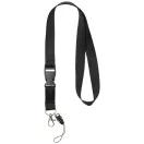 Lanyard cu catarama detasabila, 2x55 cm, Everestus, 20SEP1502, Poliester, Negru
