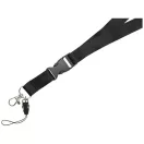 Lanyard cu catarama detasabila, 2x55 cm, Everestus, 20SEP1502, Poliester, Negru