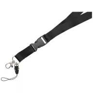   Lanyard cu catarama detasabila, 2x55 cm, Everestus, 20SEP1502, Poliester, Negru