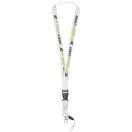 Lanyard cu catarama detasabila, 2x55 cm, Everestus, 20SEP1503, Poliester, Alb