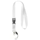 Lanyard cu catarama detasabila, 2x55 cm, Everestus, 20SEP1503, Poliester, Alb