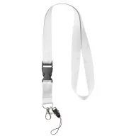   Lanyard cu catarama detasabila, 2x55 cm, Everestus, 20SEP1503, Poliester, Alb