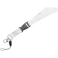   Lanyard cu catarama detasabila, 2x55 cm, Everestus, 20SEP1503, Poliester, Alb