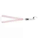 Lanyard cu catarama detasabila, 2x55 cm, Everestus, 20SEP1503, Poliester, Alb