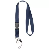   Lanyard cu catarama detasabila, 2x55 cm, Everestus, 20SEP1498, Poliester, Albastru