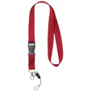 Lanyard cu catarama detasabila, 2x55 cm, Everestus, 20SEP1501, Poliester, Rosu