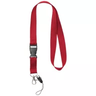   Lanyard cu catarama detasabila, 2x55 cm, Everestus, 20SEP1501, Poliester, Rosu