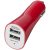 Pole dual car adapter, ABS plastic, Red