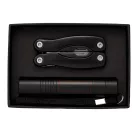 Set unealta multifunctionala si lanterna led, Everestus, ST, aluminiu, negru