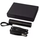 Set unealta multifunctionala si lanterna led, Everestus, ST, aluminiu, negru