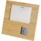 Rama foto cu statie meteo, 2401E14957, Everestus, 18.5x2.5x18.6 cm, Bambus, ABS, Natur