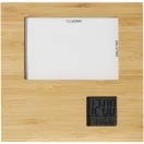 Rama foto cu statie meteo, 2401E14957, Everestus, 18.5x2.5x18.6 cm, Bambus, ABS, Natur