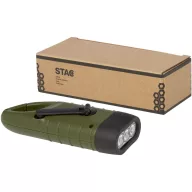   Lanterna solara cu dinam, 2401E14691, Stac, 12.4x3.2x4.5 cm, ABS, Verde army