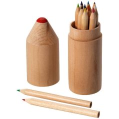 Woody 12-piece coloured pencil set, Wood, Wood