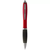   Nash ballpoint pen with coloured barrel and black grip, AS plastic, Red, solid black