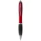Nash ballpoint pen with coloured barrel and black grip, AS plastic, Red, solid black