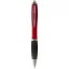 Nash ballpoint pen with coloured barrel and black grip, AS plastic, Red, solid black