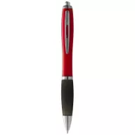   Nash ballpoint pen with coloured barrel and black grip, AS plastic, Red, solid black