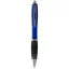 Nash ballpoint pen with coloured barrel and black grip, AS plastic, Blue, solid black